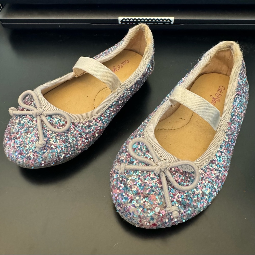 4/$10 ⚡️ Cat & Jack Sparkle Slip On Ballet Shoes